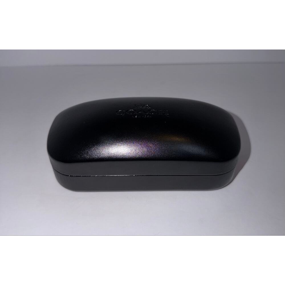 Coach New York Black Hard Shell Eyeglasses Sunglasses Case with Cleaning Cloth